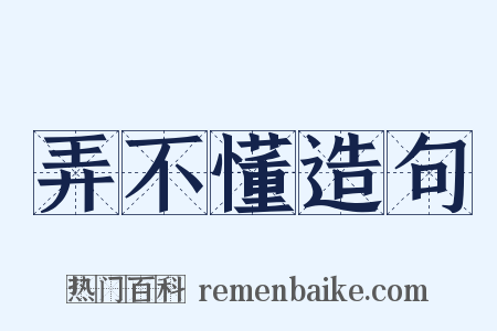 弄不懂造句是什么意思的图片